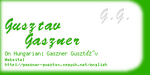 gusztav gaszner business card